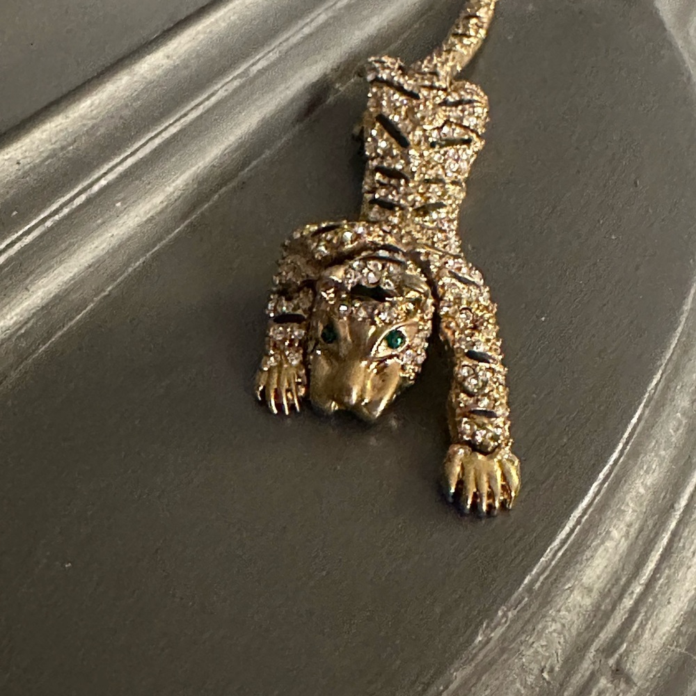 Gold and Diamond Panther Brooch